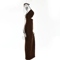 The Cut-Out Ruched Slit Midi Dress
