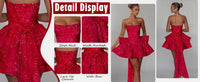 Strapless Sequin Homecoming Mini Dress – Sparkly Prom Dress