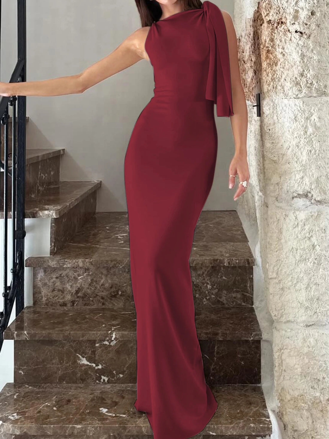 The Patchwork Bodycon Maxi Dress