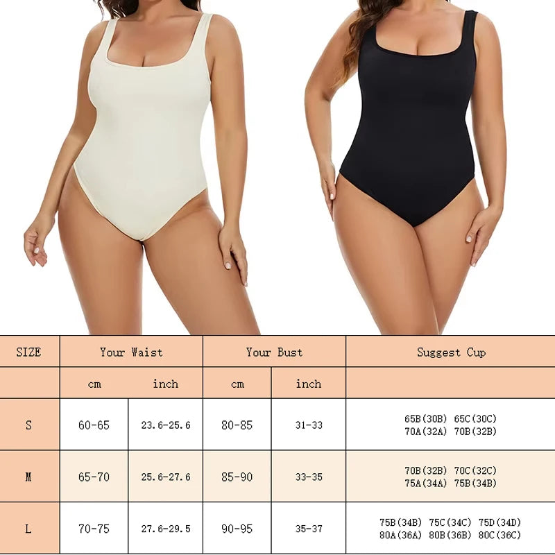 Ribbed Tummy-Control Bodysuit