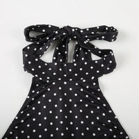 Polka Dot Halter Mini Dress