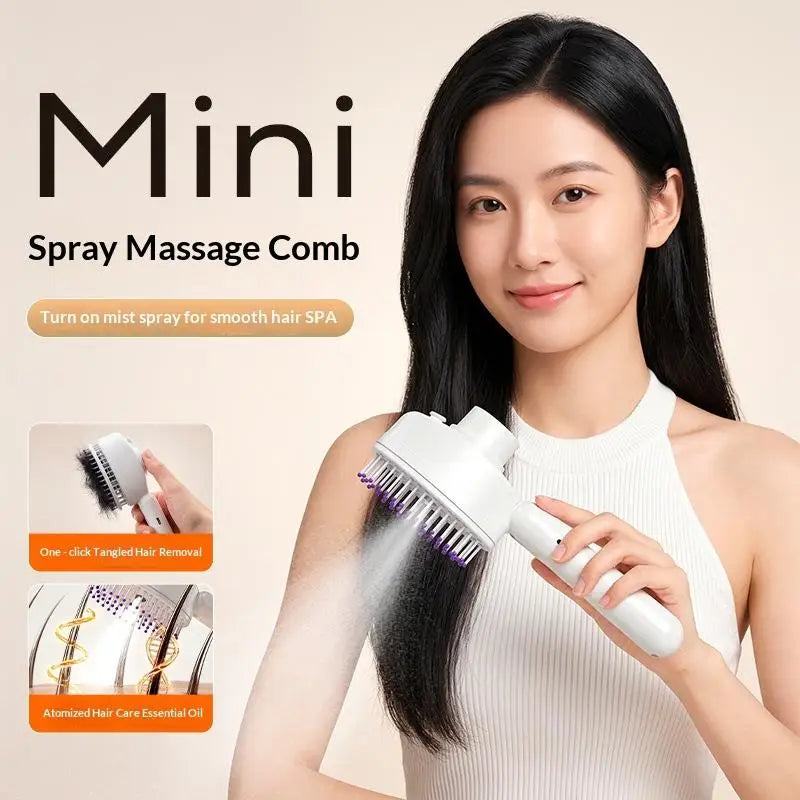 Hair Care Spray Massage Comb Vibration Scalp Massage Hairbrush Head Massager Hair Sprayer Atomizing Brush Hair Oil Applicator