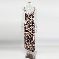 Tossy Lace V-Neck Patchwork Maxi Dress Women Backless High Waist Slim Spaghetti Contrast Party Dress Female Spring Long Dress