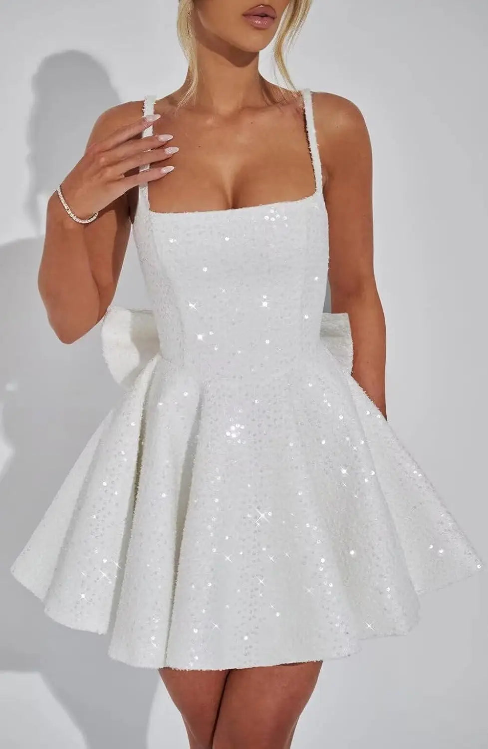 Spaghetti-Strap Sequin Graduation Mini Dress – Homecoming