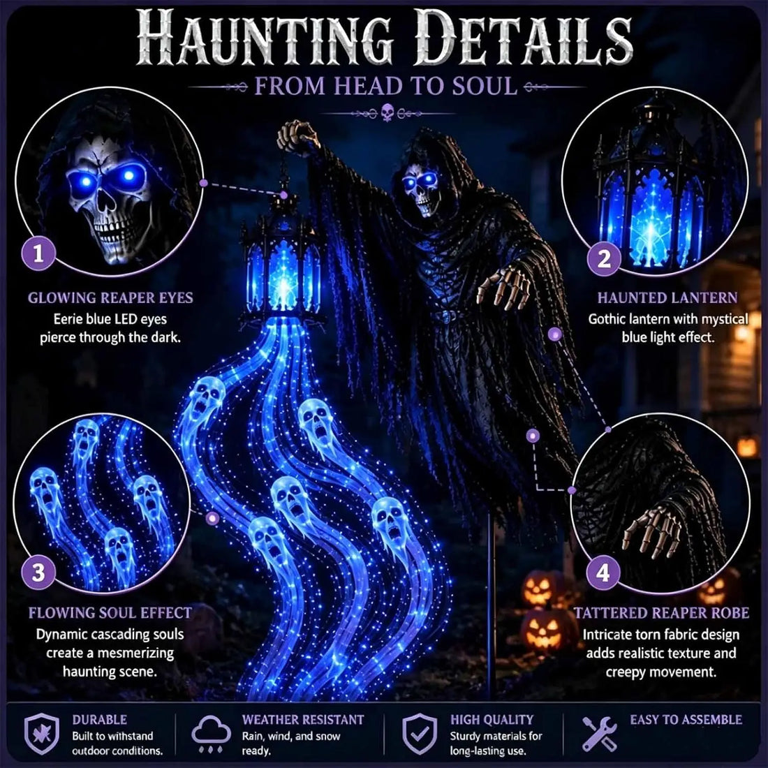 GraveGlow™ Harvester 🎃💀 — Eerie Light for Halloween Nights