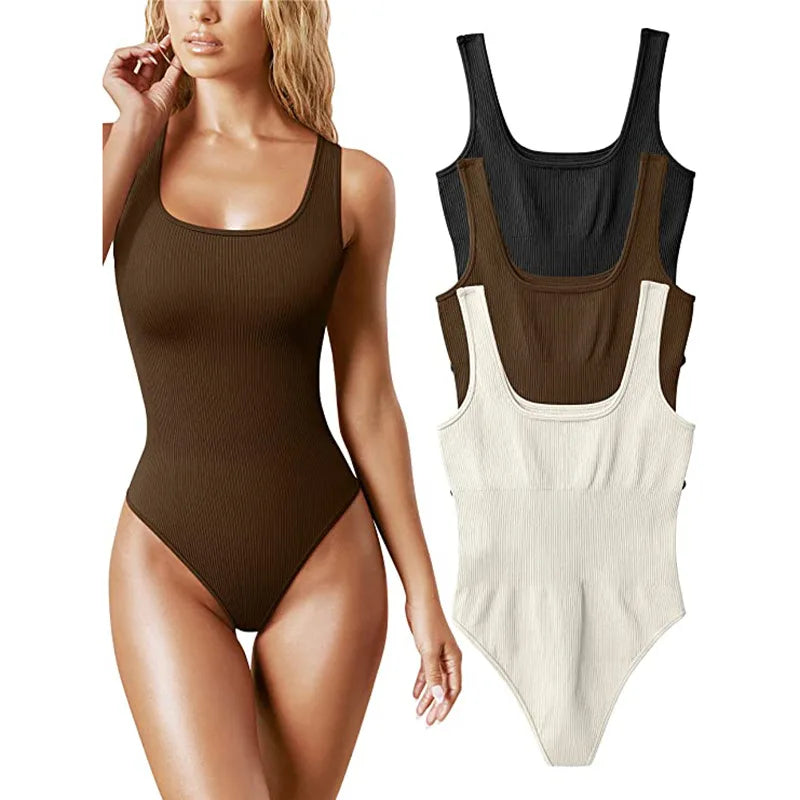Ribbed Tummy-Control Bodysuit