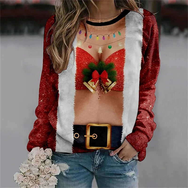 NaughtyNest Lights & Bells Bikini sweatshirt front view