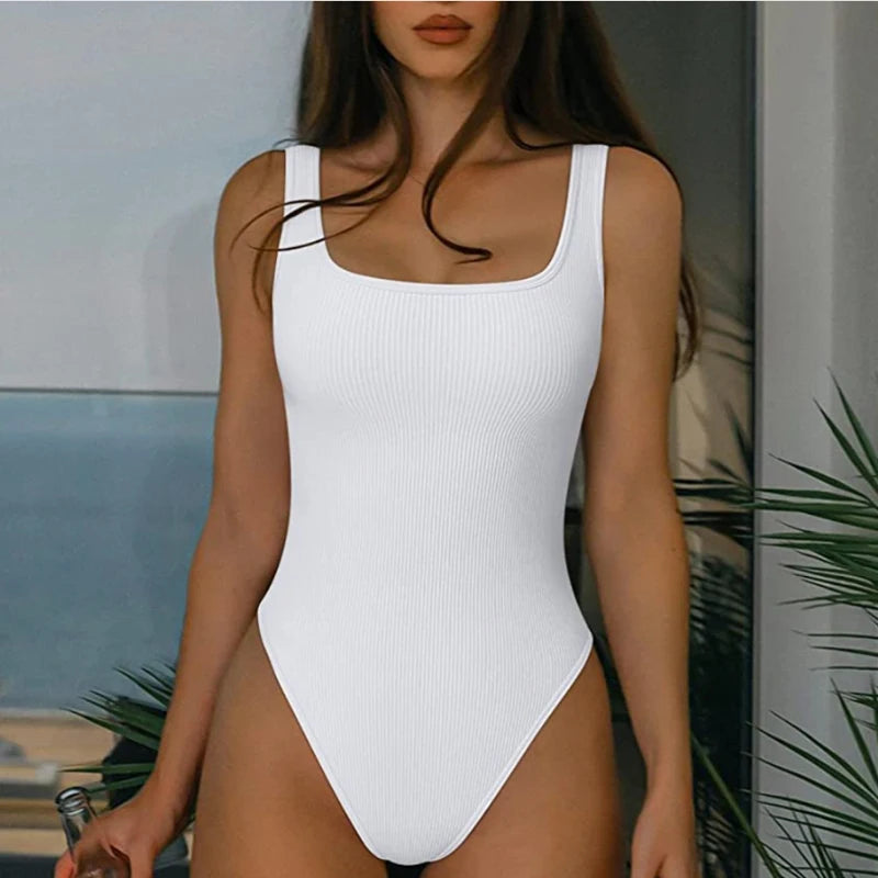 Ribbed Tummy-Control Bodysuit