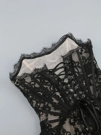 Strapless Lace Mini Dress