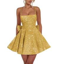 Spaghetti-Strap Sequin Graduation Mini Dress – Homecoming