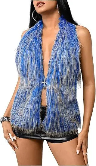 Faux Fur Halter Vest
