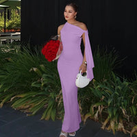 Women's Sleeveless O-Neck Patchwork Bodycon Maxi Dress Summer Fashion Sexy Prom Party Club Y2K Ankle-Length Polyester Elastic