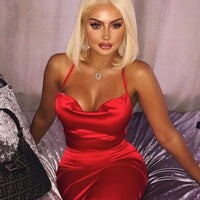 Luna Satin Midi Dress