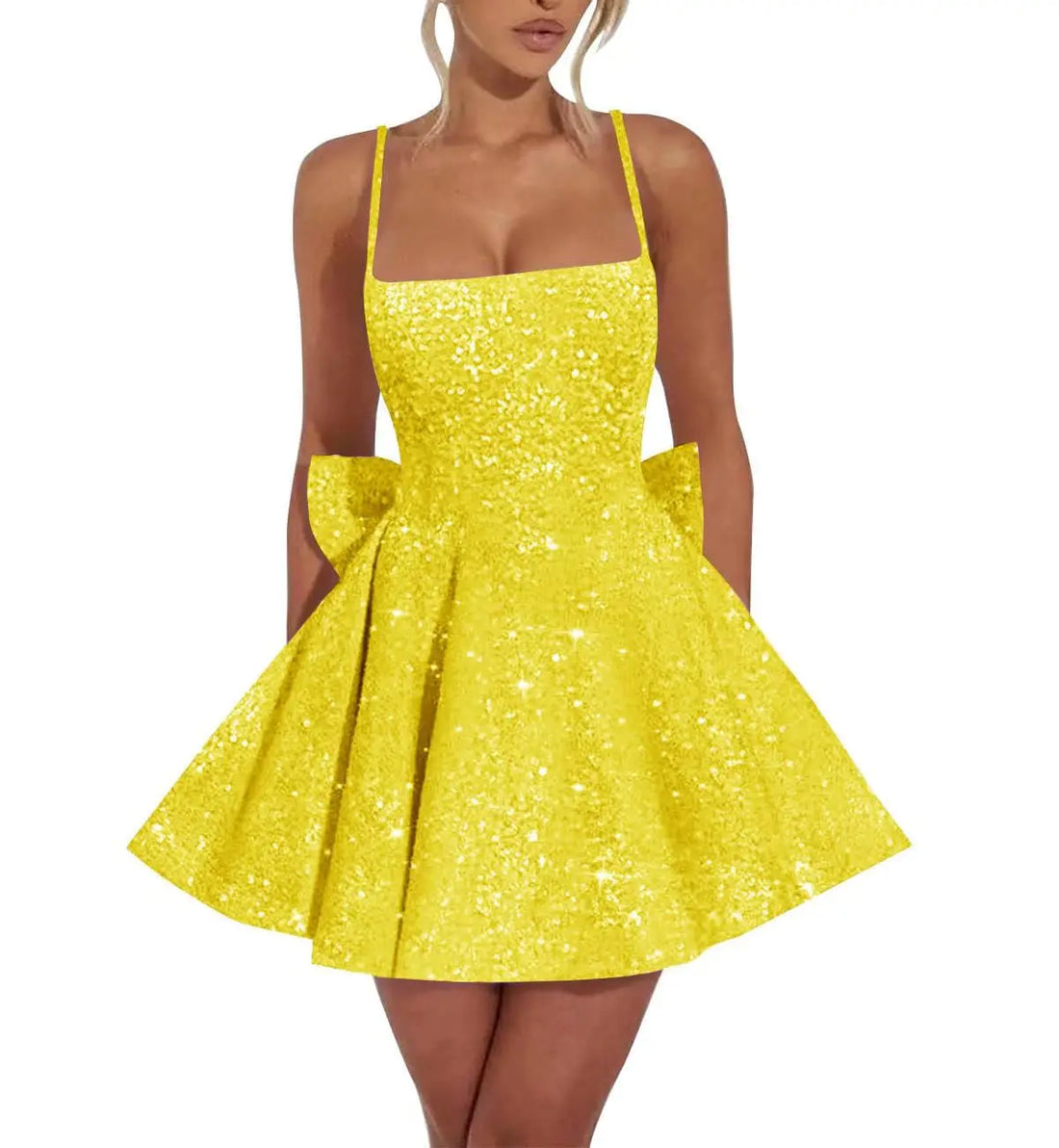 Spaghetti-Strap Sequin Graduation Mini Dress – Homecoming