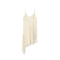 Satin Lace Backless Mini Dress