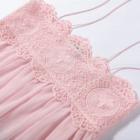 Women's Sheer Lace Backless Spaghetti Strap Top & Wide-Leg Pant Set – Beach Chic 2-Piece Suit