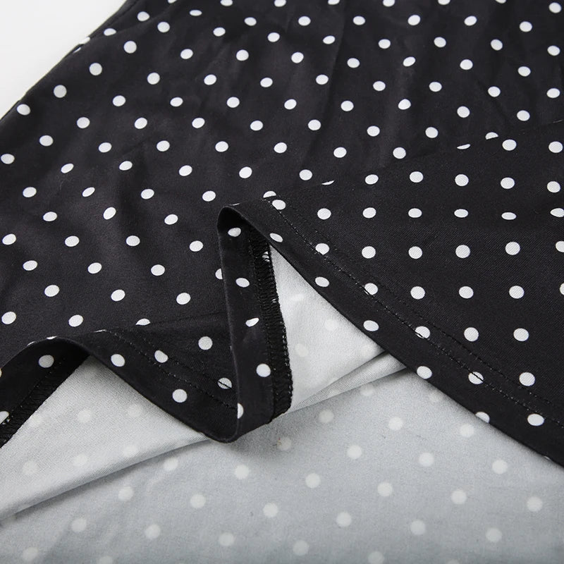 Polka Dot Halter Mini Dress