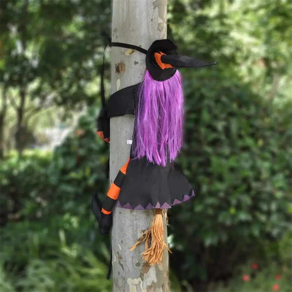 Crashing Witch Tree Decor