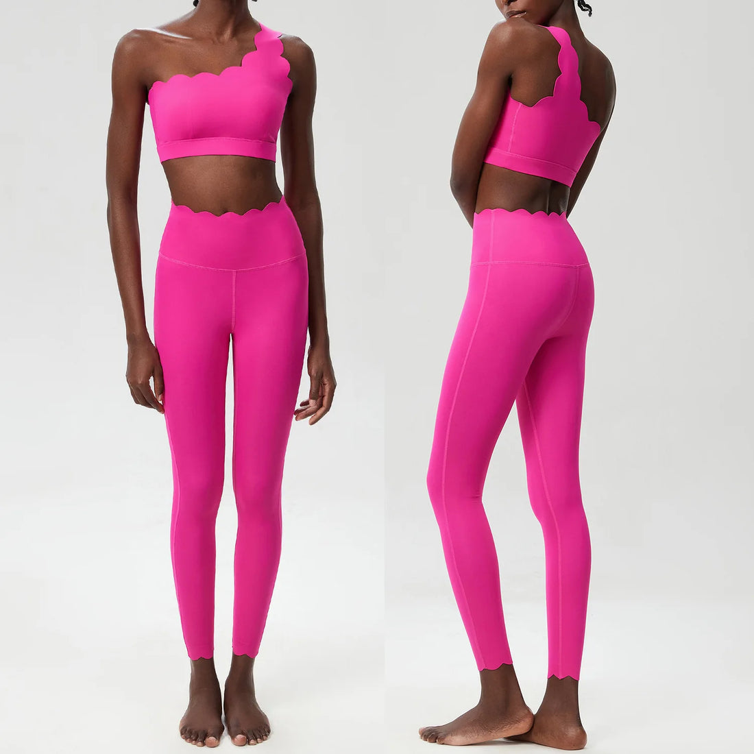 ScallopWave™ One-Shoulder Yoga Set