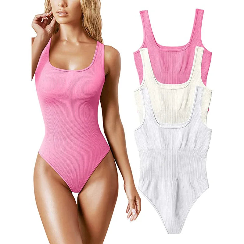Ribbed Tummy-Control Bodysuit