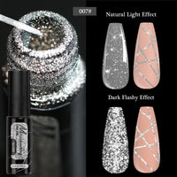 FOUR LILY 5ml Reflective Glitter Liner Nail Gel Polish Gold Silver Red Sparkling Nail Supplies UV/LED Varnish Painting Gel