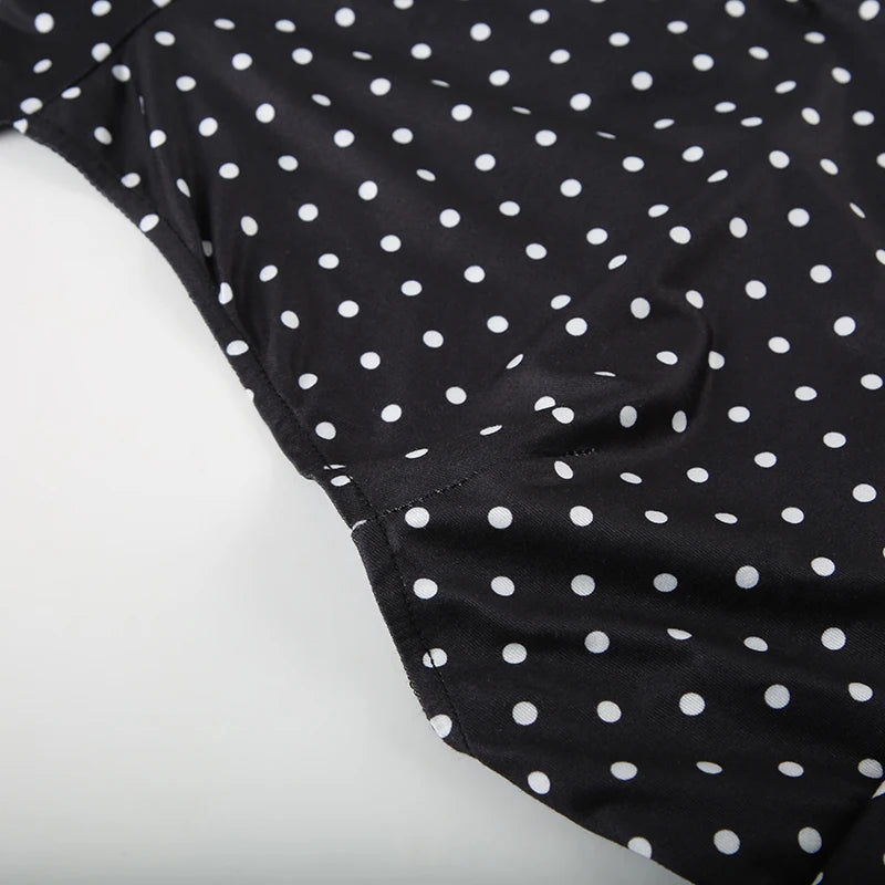 Polka Dot Halter Mini Dress