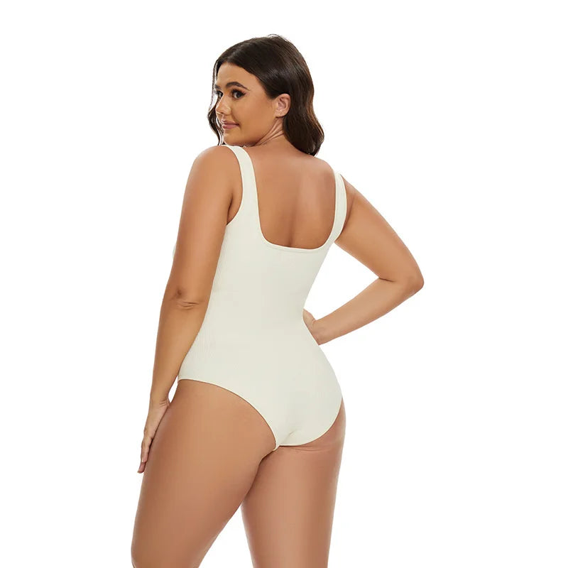 Ribbed Tummy-Control Bodysuit
