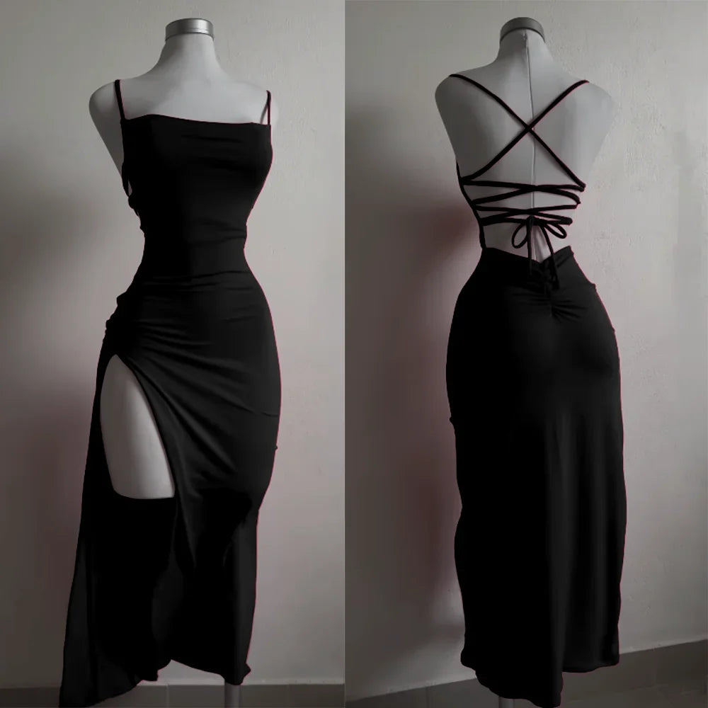 Scarlett Halter Slit Gown