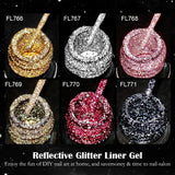 Reflective Glitter Liner Gel Polish – 5ml UV/LED Nail Art Gel