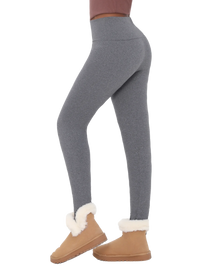 Womens Thermal Fleece Lined High Waisted Leggings. Workout Winter Warm Thick Tights Soft Yoga Pants