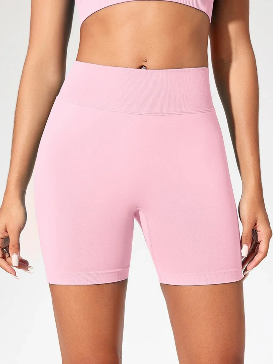 High-Waist Yoga Running Shorts