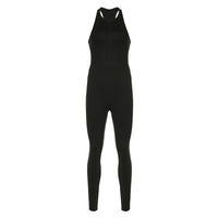 Zip-Back Sleeveless Gym Jumpsuit