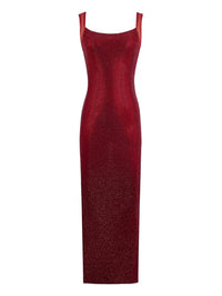 Rhinestone Backless Maxi Party Dress – Summer Evening Gown