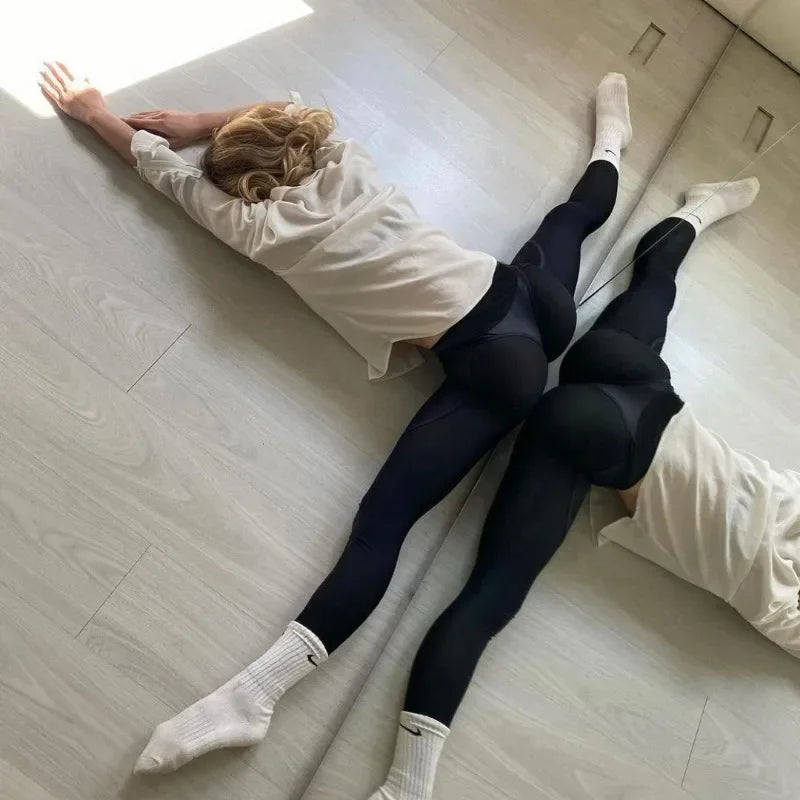 High-Waist Color-Block Gym Leggings