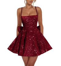 Spaghetti-Strap Sequin Graduation Mini Dress – Homecoming