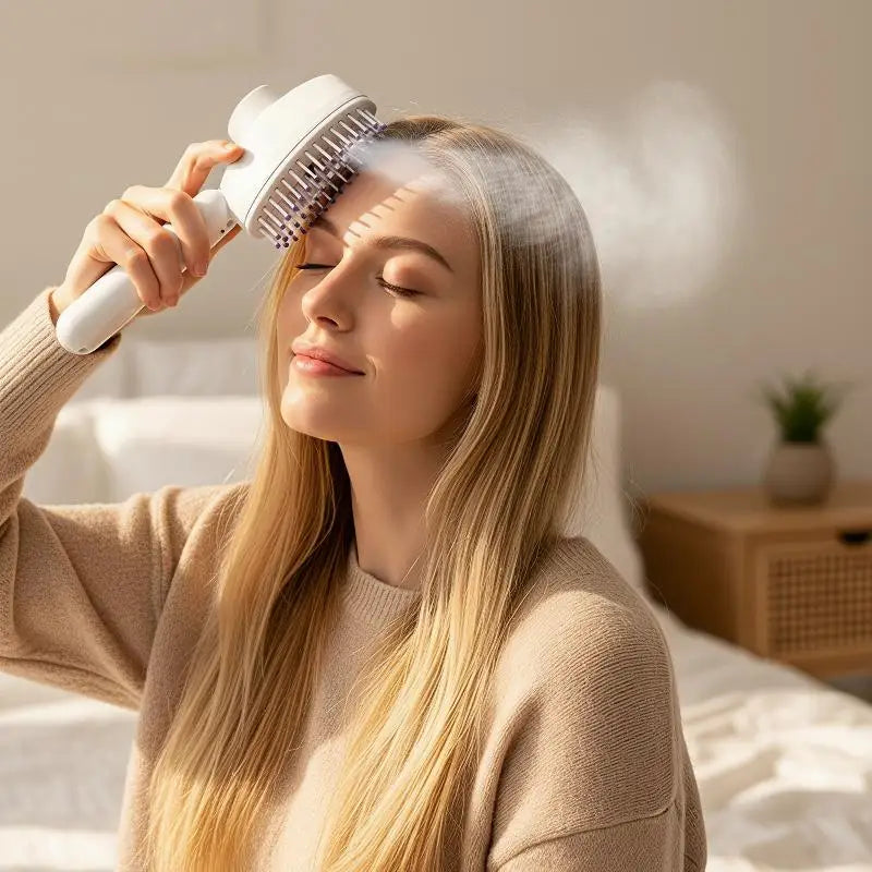 Hair Care Spray Massage Comb Vibration Scalp Massage Hairbrush Head Massager Hair Sprayer Atomizing Brush Hair Oil Applicator