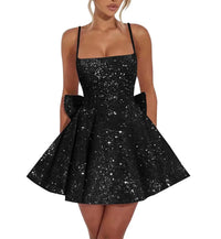 Spaghetti-Strap Sequin Graduation Mini Dress – Homecoming