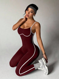 Color-Block Camisole Yoga Jumpsuit
