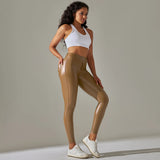 Scrunch-Back PU Leather Leggings