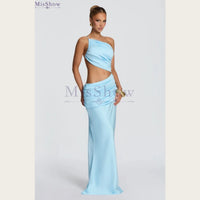 Pleated Lace-Up Formal Evening Gown – Sleeveless Mermaid Dress