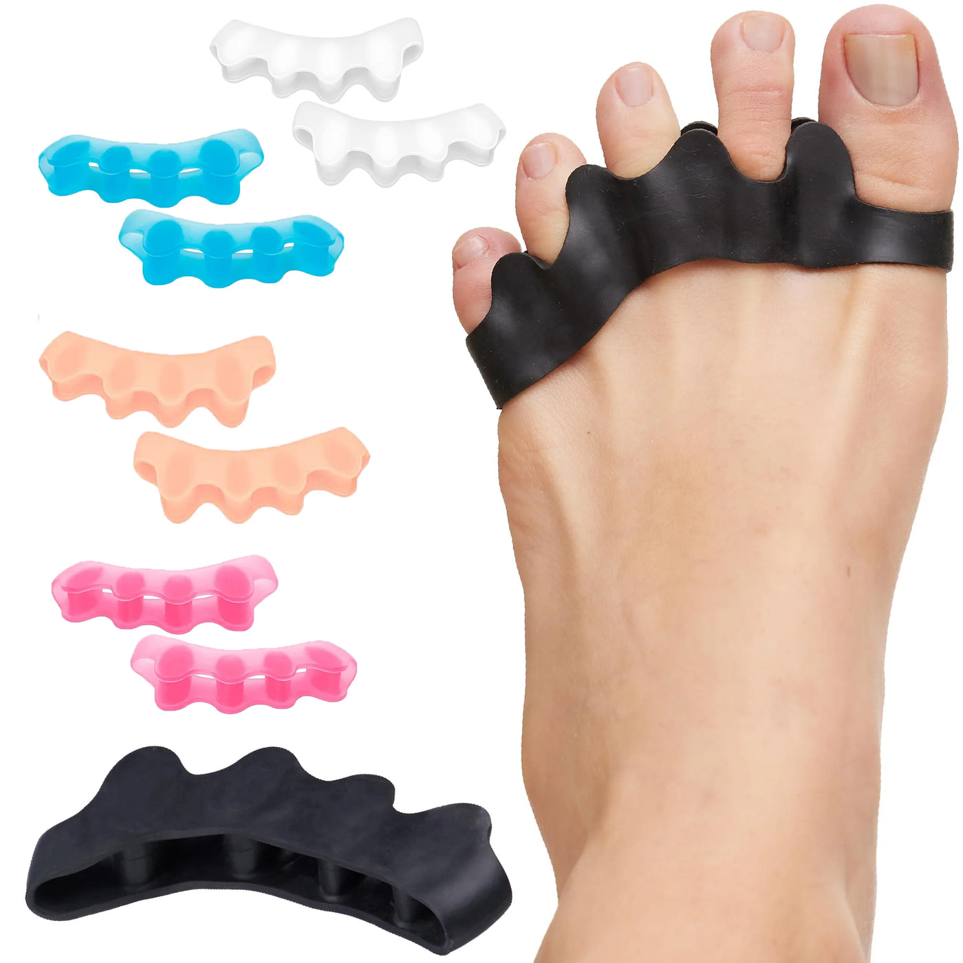 Toe Separators for Bunion Relief - Doctor-Recommended Toe Straighteners for Plantar Fasciitis & Foot Pain