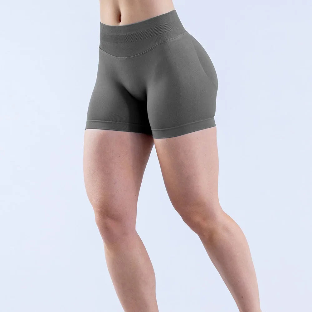 DYF Impact Seamless Sports Shorts Women Booty Yoga Shorts Quick Drying Fitness Tights Solid Workout Scrunch Customizable Lable