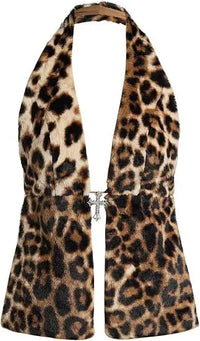 Faux Fur Halter Vest