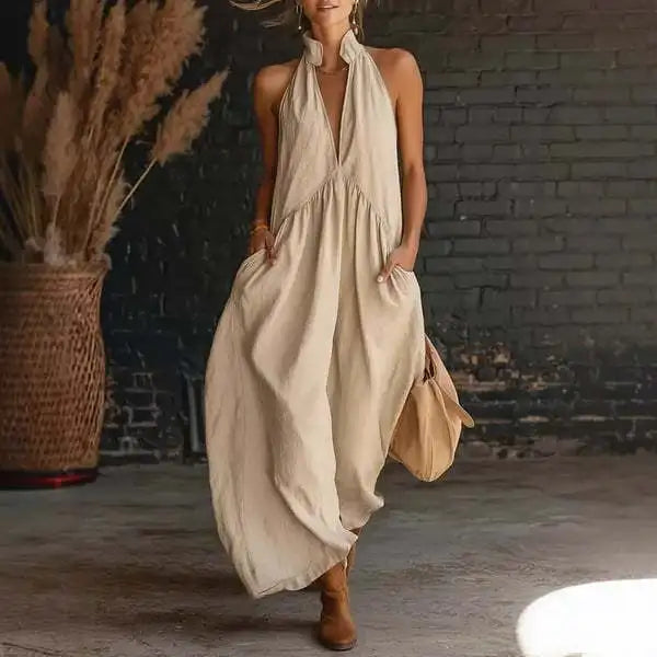 BreezeFlow Loose-Fit Maxi Dress with Pockets