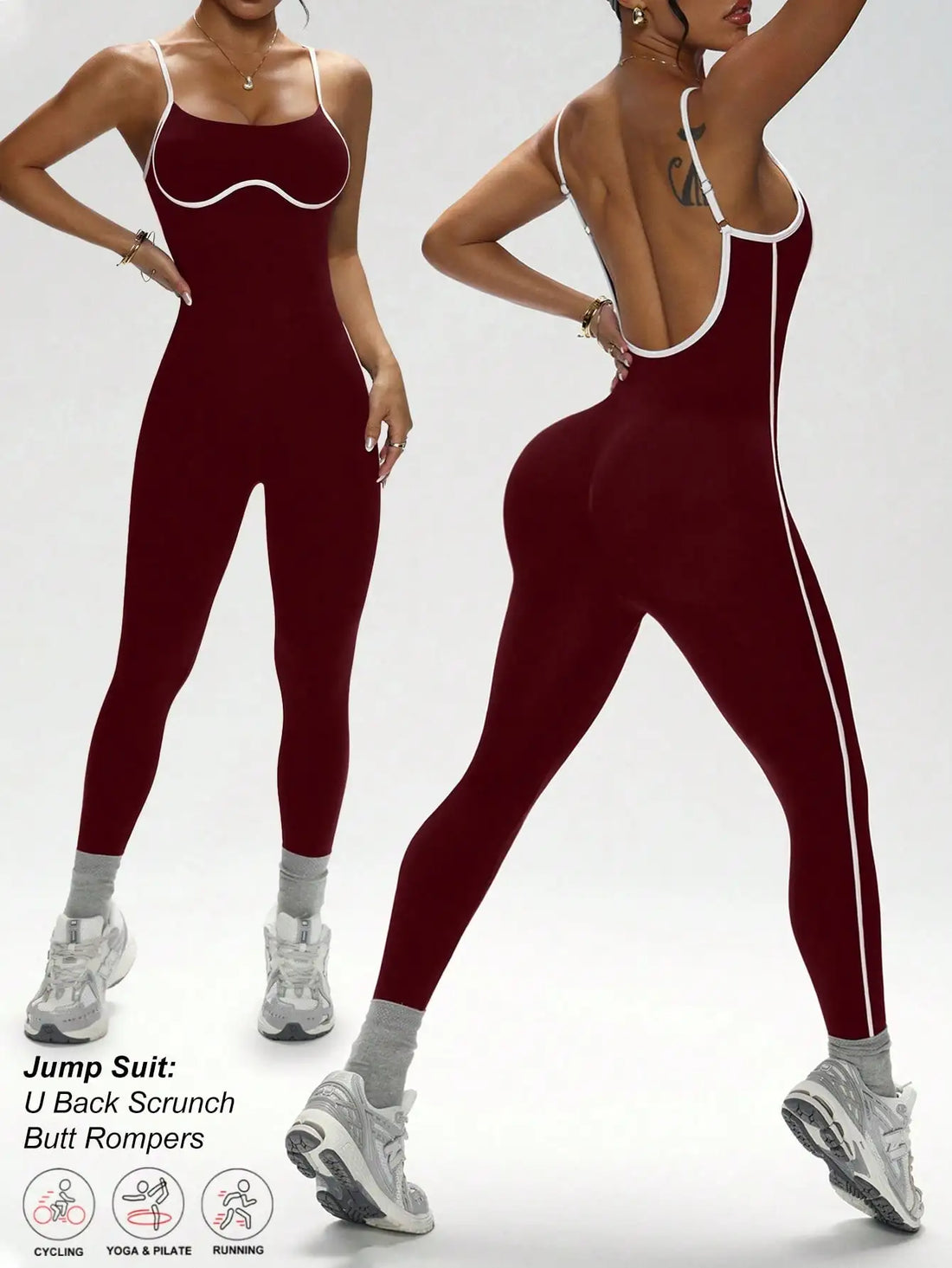 Color-Block Camisole Yoga Jumpsuit