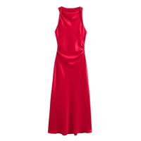 The Satin Slip Midi Dress