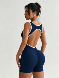 Contrast Short Gym Jumpsuit