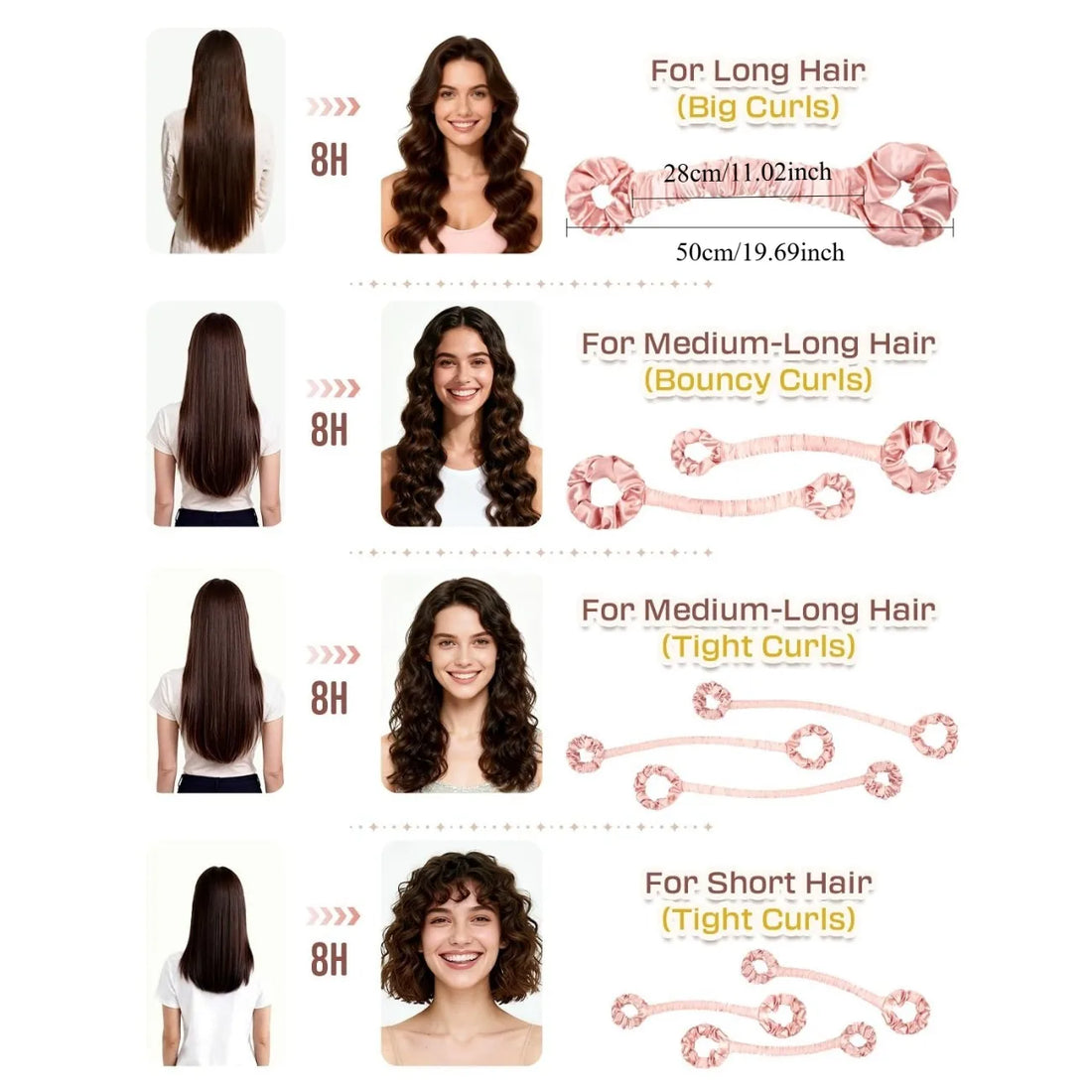 OvernightGlow Heatless Curler — Satin Overnight Curls