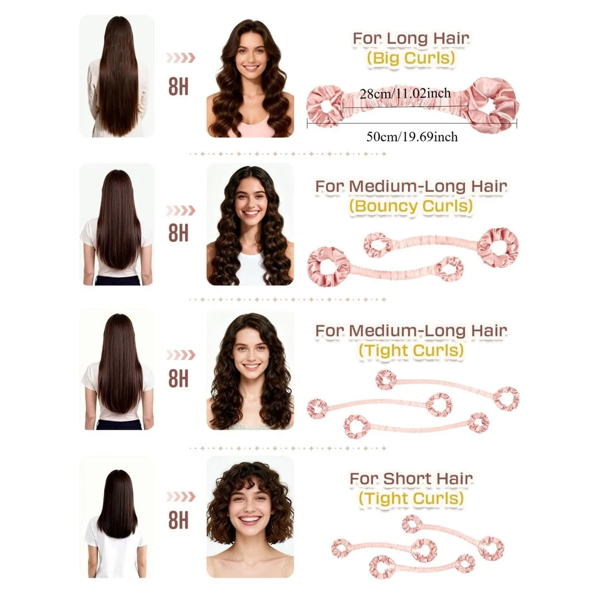 OvernightGlow Heatless Curler — Satin Overnight Curls
