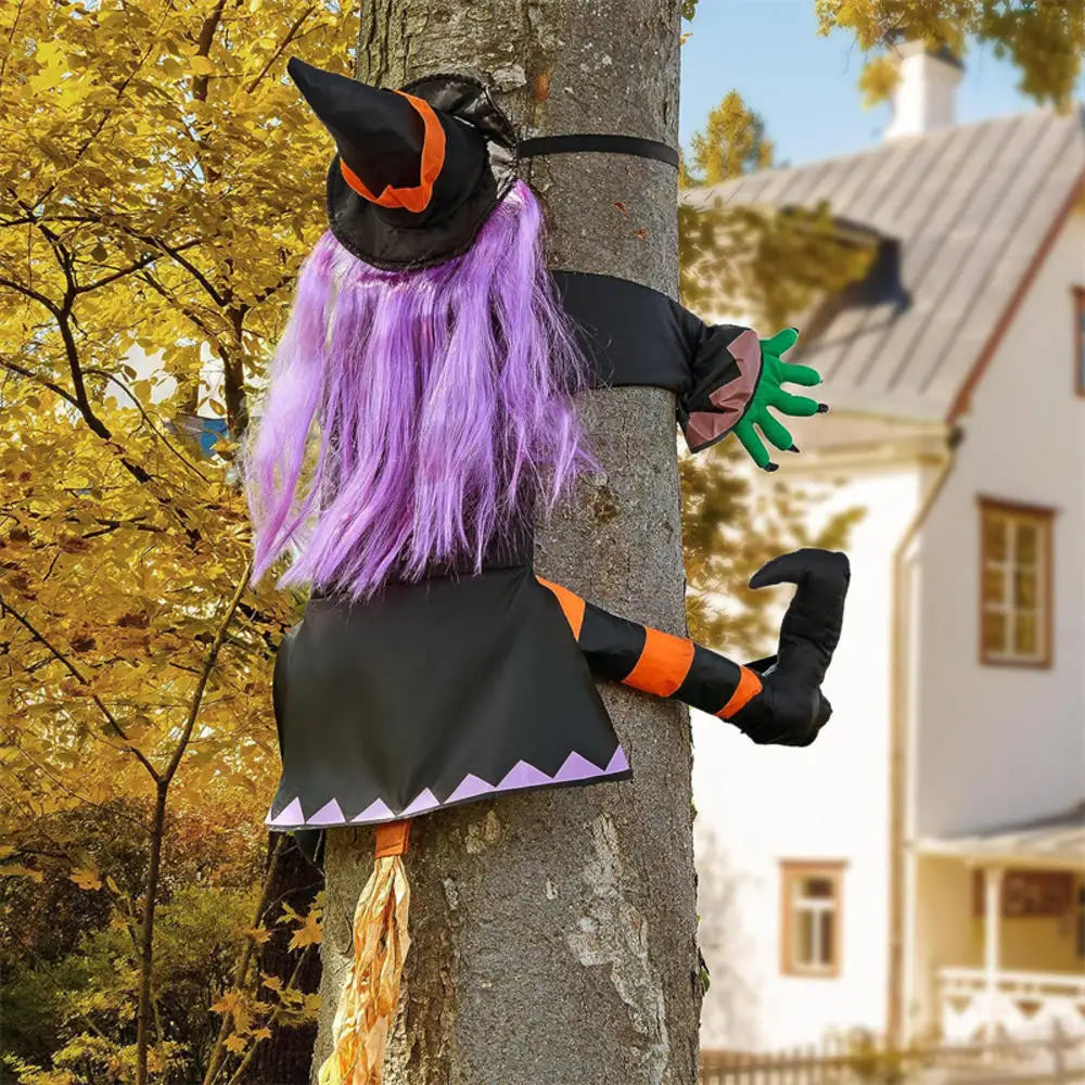 Crashing Witch Tree Decor